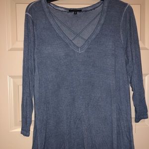Blue long sleeve top